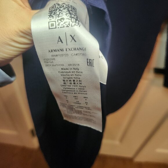 ARMANI EXCHANGE LONG SLEEVE DRESS SIZE SMALL - Picture 3 of 5